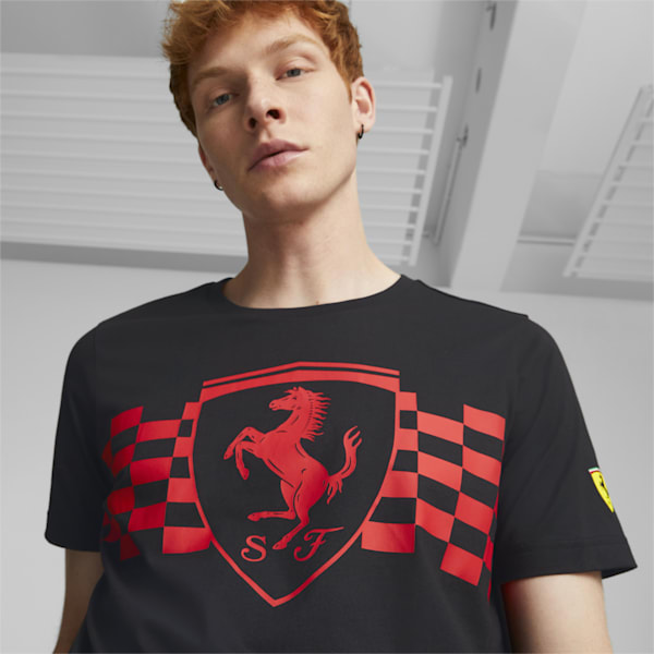 Scuderia Ferrari Race Tonal Shield Men's T-Shirt, Puma Black, extralarge-IDN