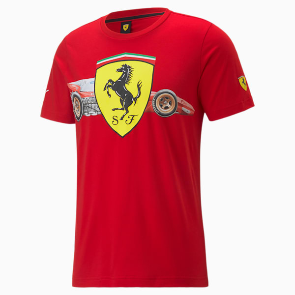 Scuderia Ferrari Shield Men's T-Shirt, Rosso Corsa, extralarge-IND