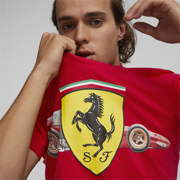 Scuderia Ferrari Shield Men's T-Shirt, Rosso Corsa, extralarge-IDN