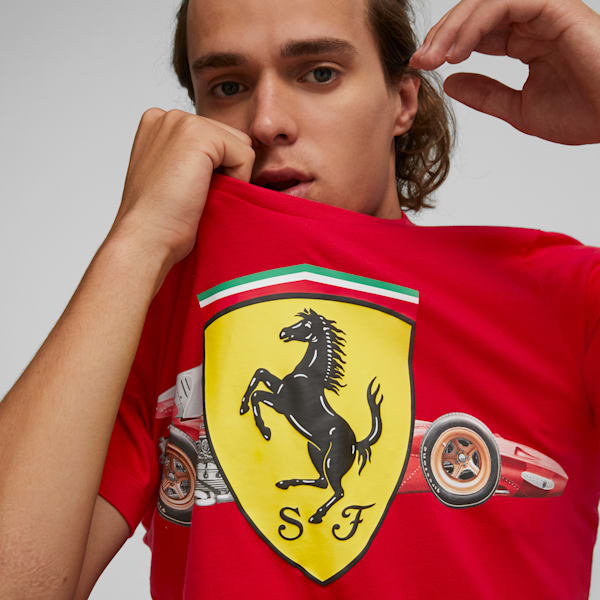 Scuderia Ferrari Shield Men's T-Shirt, Rosso Corsa, extralarge-IND