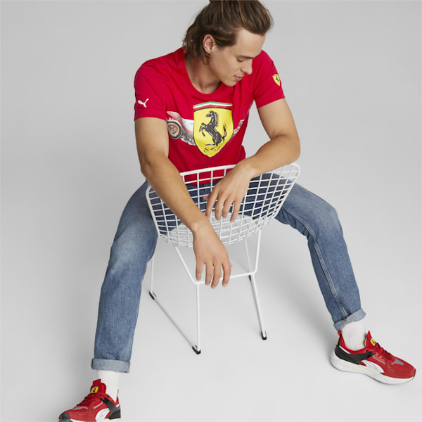 Scuderia Ferrari Shield Men's T-Shirt, Rosso Corsa, extralarge-IDN