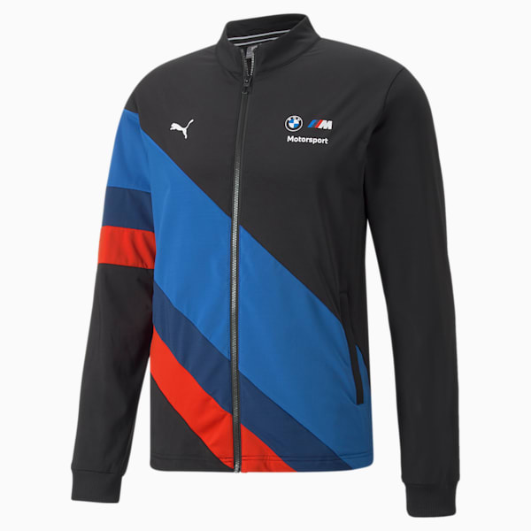 BMW M Motorsport Slim Fit Men's Track Jacket, Puma Black-M color, extralarge