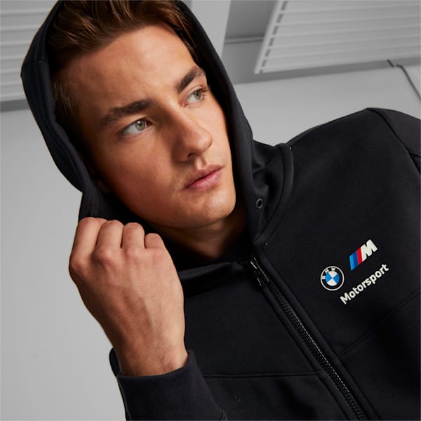 Chaqueta deportiva BMW M Motorsport con capucha para hombre, Cotton Black