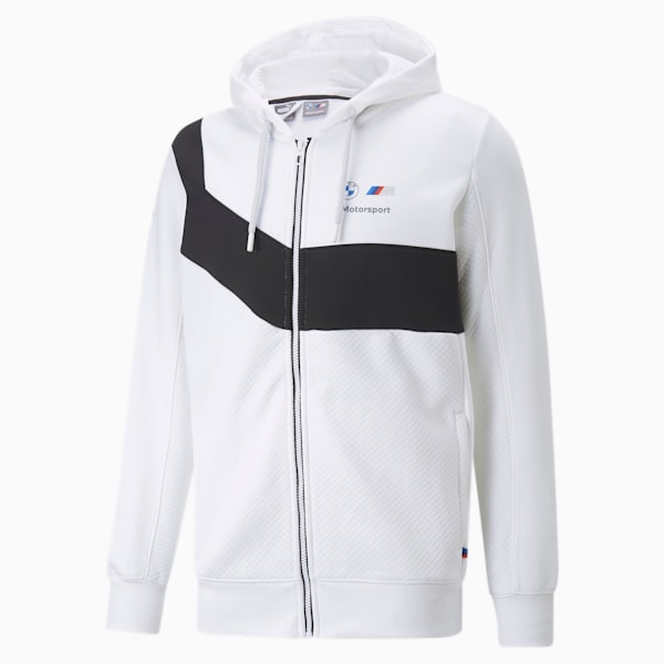 BMW M Motorsport Hdd Men's Sweat Jacket, Puma White, extralarge-IND