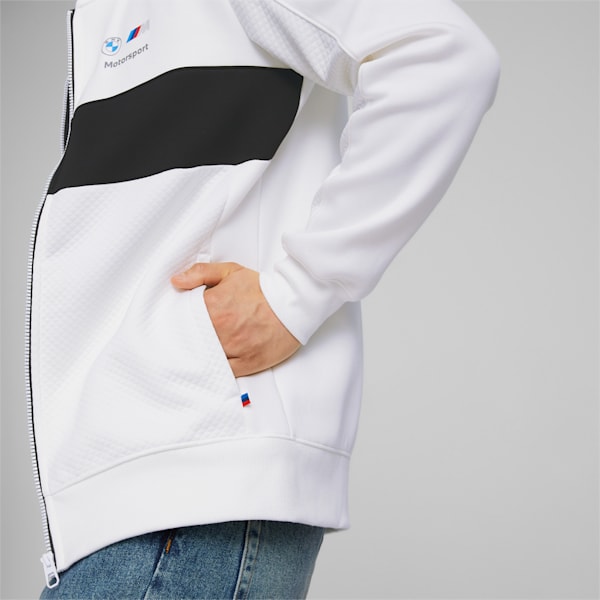 BMW M Motorsport Hdd Men's Sweat Jacket, Puma White, extralarge-IND