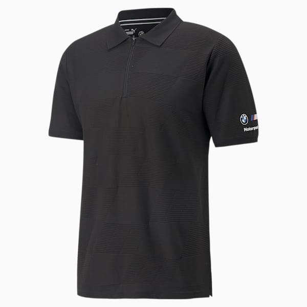 BMW M Motorsport Jacquard Polo Shirt Men, Cotton Black
