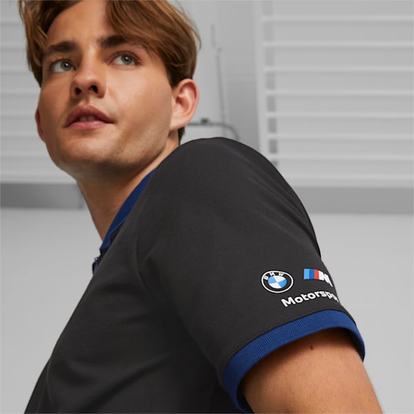 Camiseta tipo polo para hombre BMW M Motorsport Zip, Cotton Black, extralarge