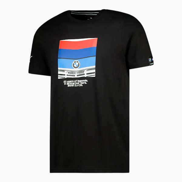 BMW M Motorsport Vintage Car Men's Tee, Puma Black, extralarge