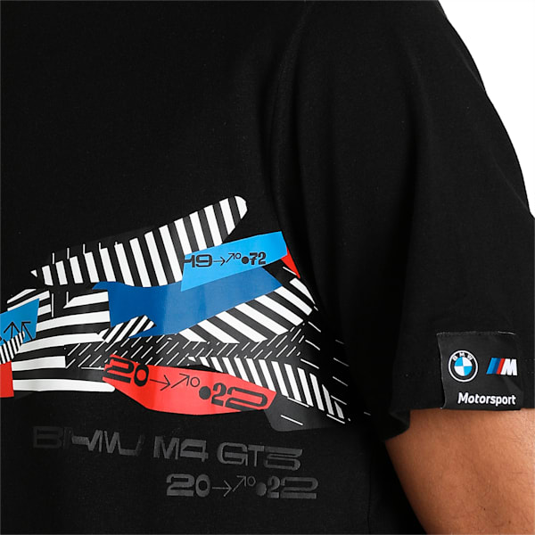 BMW M Motorsport Car Graphic Men's T-Shirt, Puma Black, extralarge-IND