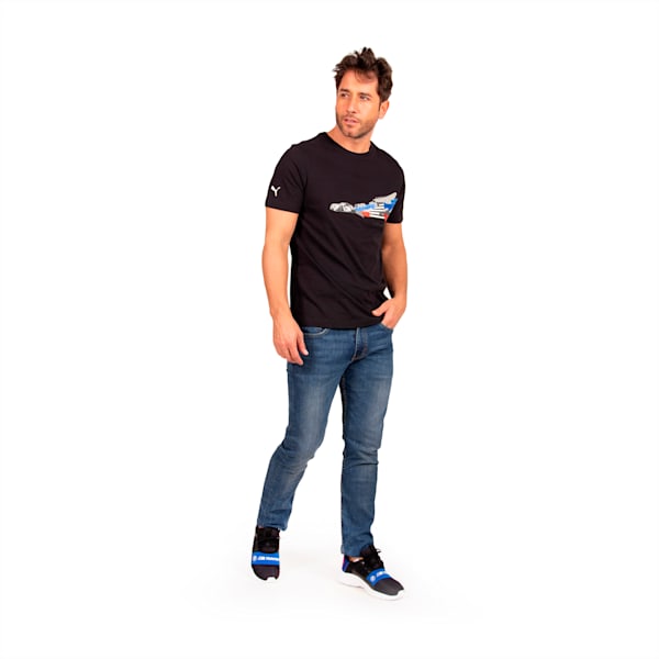 BMW M Motorsport Car Graphic Men's T-Shirt, Puma Black