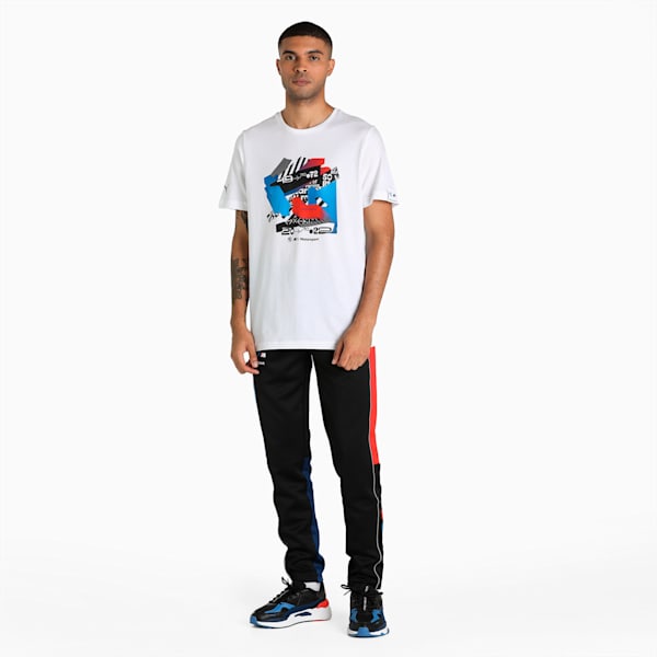 BMW M Motorsport Graphic Men's T-Shirt, Puma White, extralarge-IND