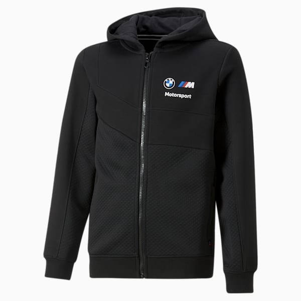 BMW M Motorsport Youth Hooded Jacket, Puma Black, extralarge-IND