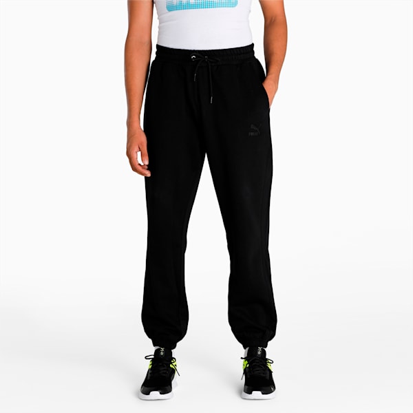 Men's Knitted Relaxed Fit Pants, Puma Black, extralarge-IND