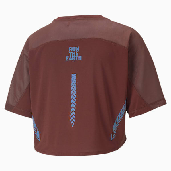 PUMA x KOCHÉ Women's Cropped Short Sleeve Tee, Bitter Chocolate