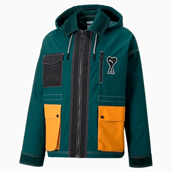 Chaqueta Puma Fit Woven Varsity Hombre Verde