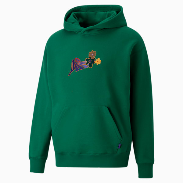 PUMA x P.A.M. Men's Relaxed Fit Hoodie, Verdant Green, extralarge-IND