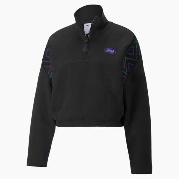 PUMA x P.A.M. Half-Zip Sweatshirt Women, Puma Black