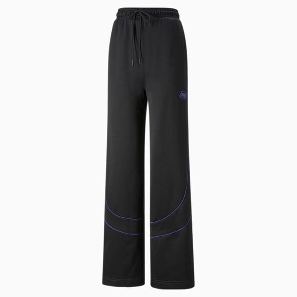 ウィメンズ PUMA x PERKS AND MINI ワイドレッグ パンツ, Puma Black, extralarge-JPN