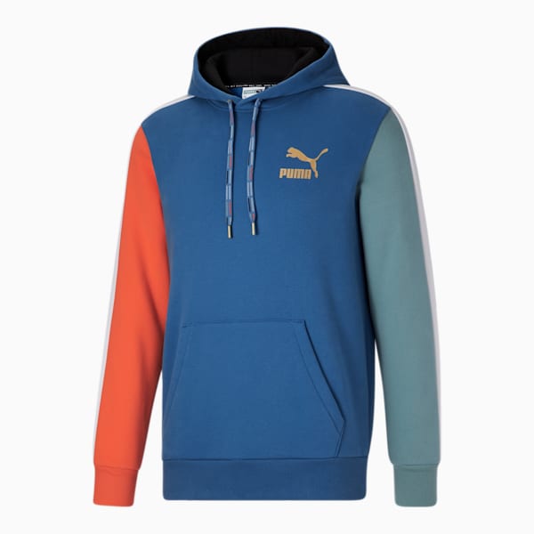 Go For Colorblock T7 Men's Hoodie, Vallarta Blue, extralarge