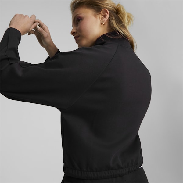 T7 Women's Relaxed Fit Track Jacket, Puma Black, extralarge-AUS