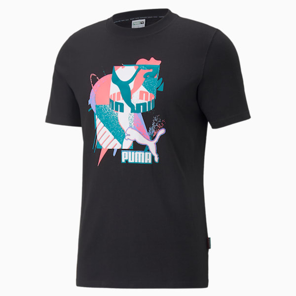 Fandom Men's Graphic T-Shirt, Puma Black, extralarge-IND