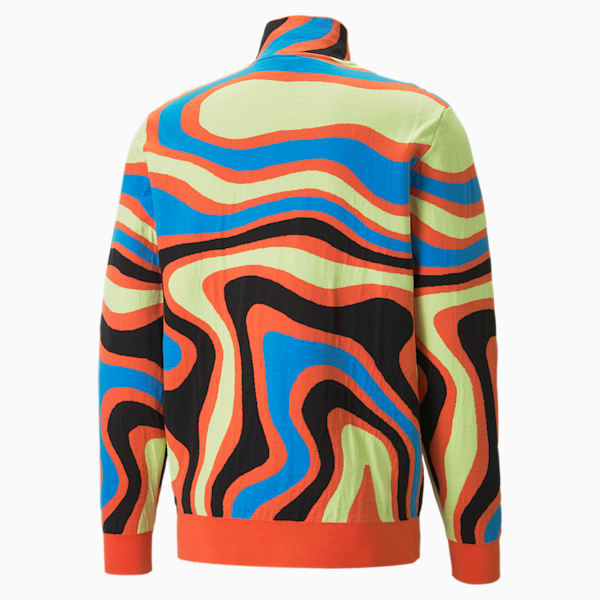 Lava Knit Men's Basketball Sweatshirt, Hot Coral