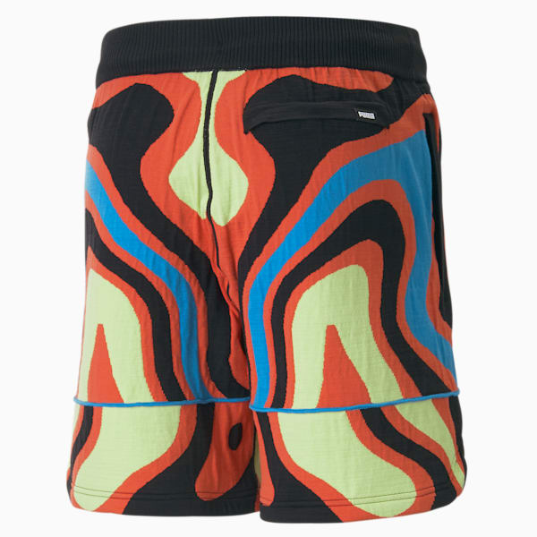 Lava Men's Basketball Shorts, Hot Coral, extralarge