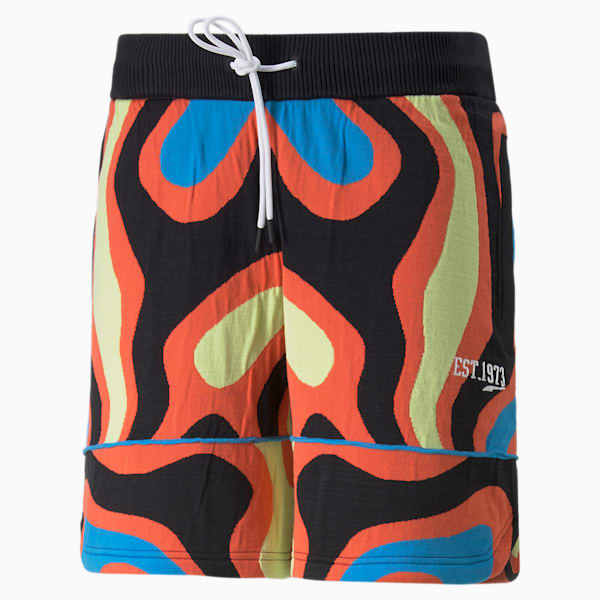 Lava Men's Basketball Shorts, Hot Coral, extralarge