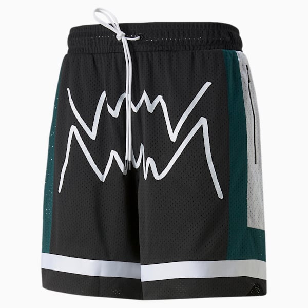 First Team Men's Regular Fit Basketball Shorts, Puma Black, extralarge-IND