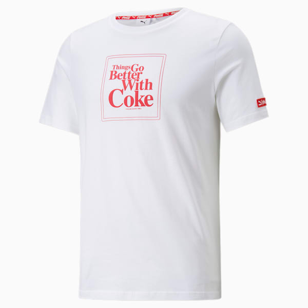 PUMA X COCA COLA Graphic Men's Regular Fit T-Shirt, Puma White, extralarge-IND