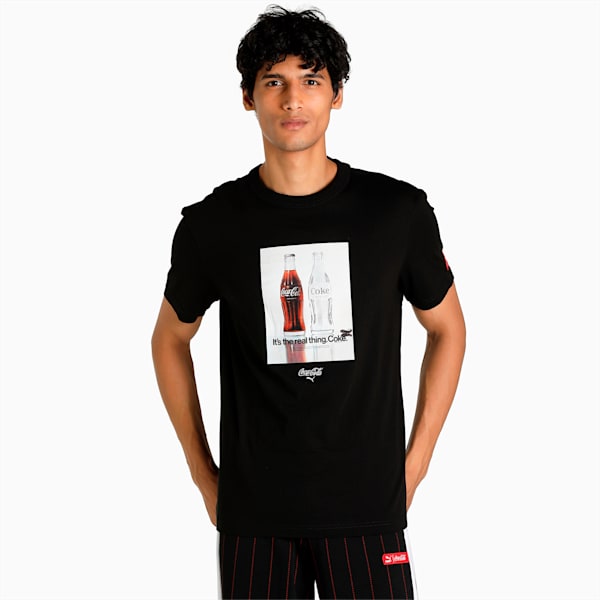 PUMA x COCA-COLA Men's Relaxed Fit T-Shirt, Puma Black, extralarge-IND