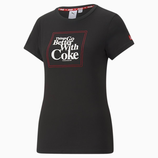 PUMA x COCA-COLA Graphic Women's Regular Fit T-Shirt, Puma Black, extralarge-AUS