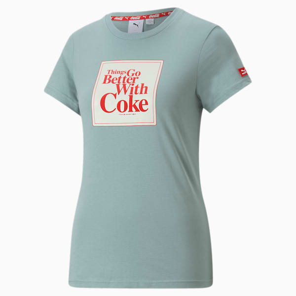 PUMA x COCA-COLA Women's Graphic Tee, Slate, extralarge