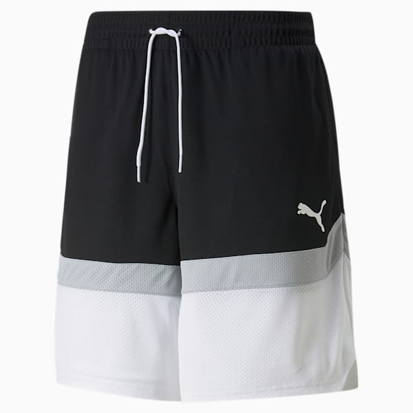 Shorts de basketball para hombre Splash, Puma Black-Harbor Mist, extralarge