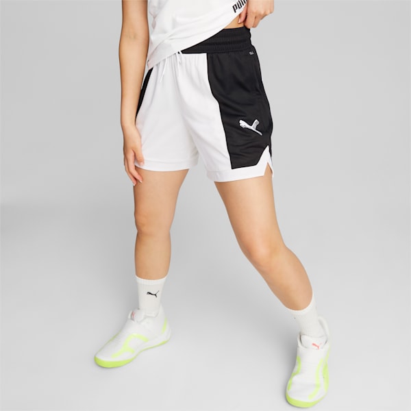 Shorts de básquetbol de malla MOD para mujer, Puma Black-Puma White