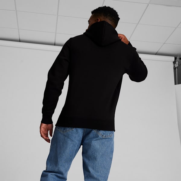 Black suede hoodie 2025