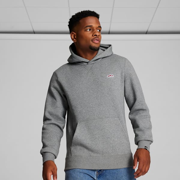 Sudadera con capucha de gamuza para hombre, Medium Gray Heather, extralarge