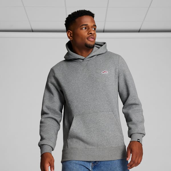 Suede Men's Hoodie, Medium Gray Heather, extralarge