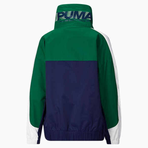Overtime Basketball Track Jacket Women, Patriot Blue