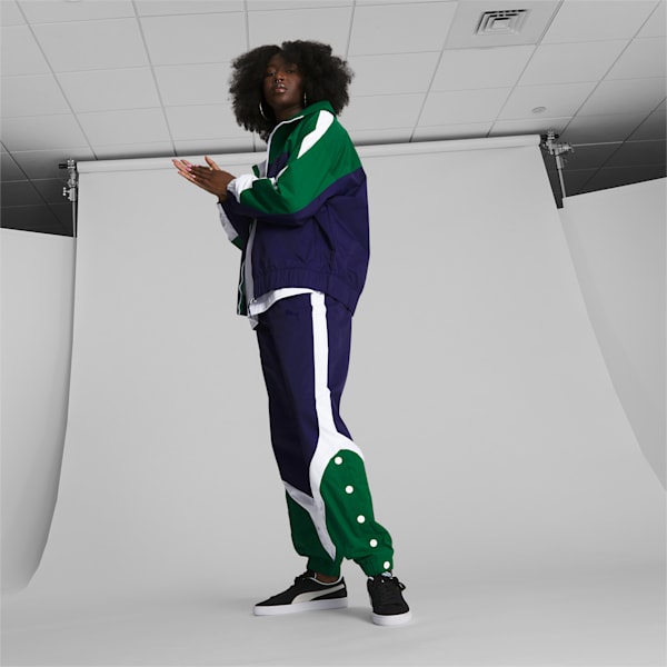 Overtime Basketball Track Jacket Women, Patriot Blue