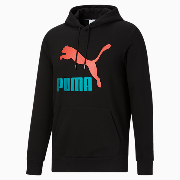 Classics Logo Men's Hoodie, Puma Black, extralarge