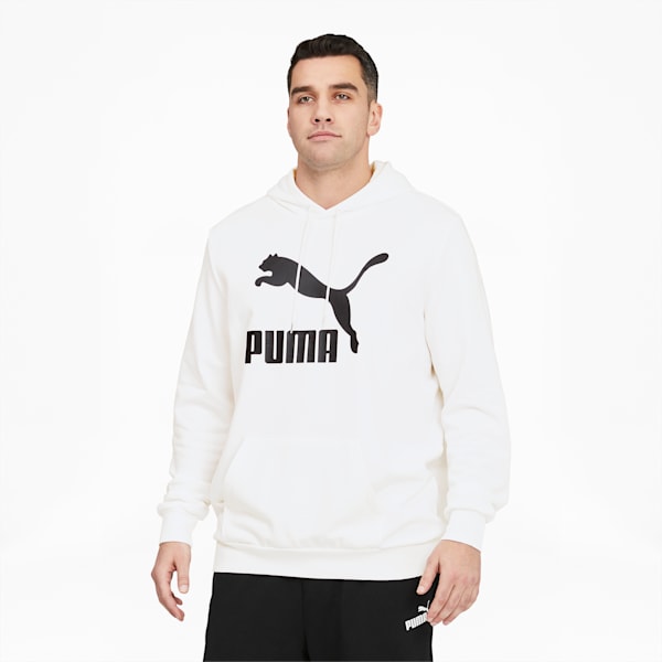 Classics Logo Men's Hoodie BT, Puma White-Puma Black, extralarge