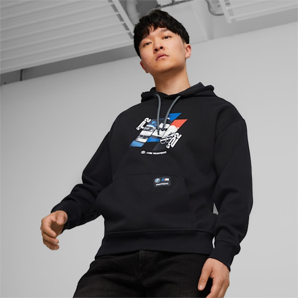 BMW M Motorsport Graphic Hoodie Men, Puma Black, extralarge