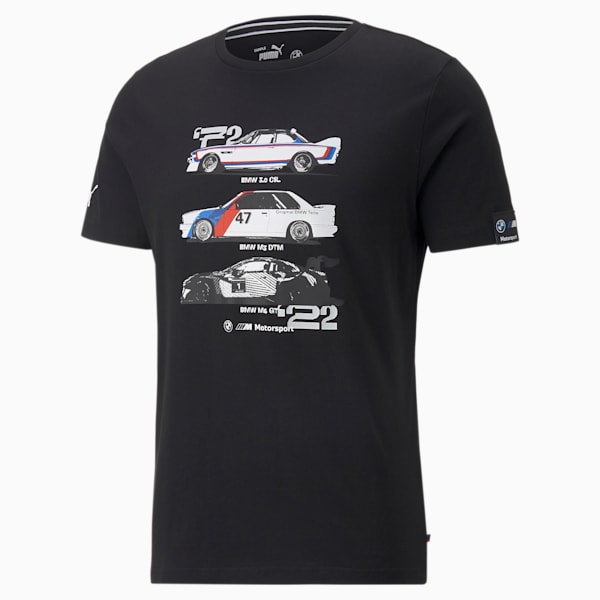 BMW M Motorsport Men's Graphic Tee, Puma Black, extralarge