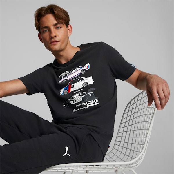 BMW M Motorsport Men's Graphic Tee, Puma Black, extralarge