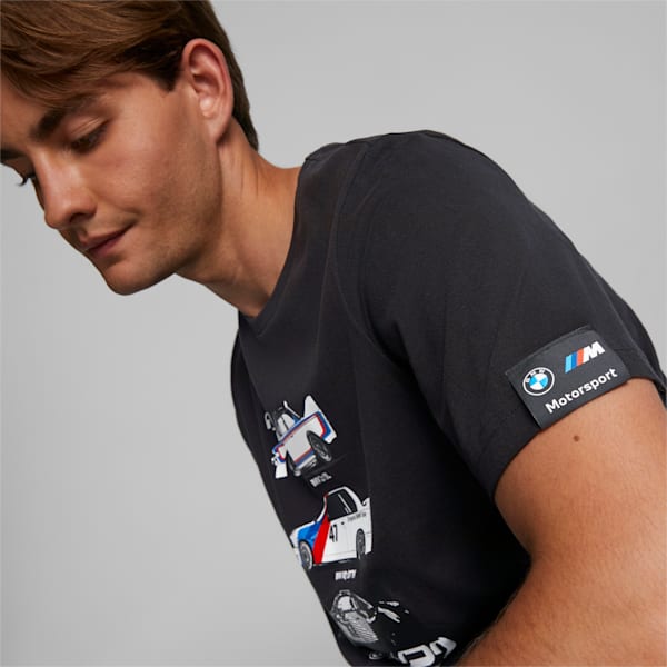 BMW M Motorsport Men's Graphic Tee, Puma Black, extralarge