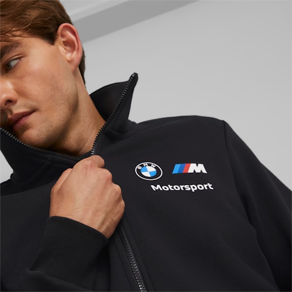 BMW M Motorsport Essential Fleece Men's Jacket, Cotton Black