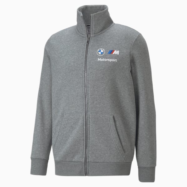 BMW M Motorsport Essential Fleece Men's Jacket, Medium Gray Heather, extralarge-IND