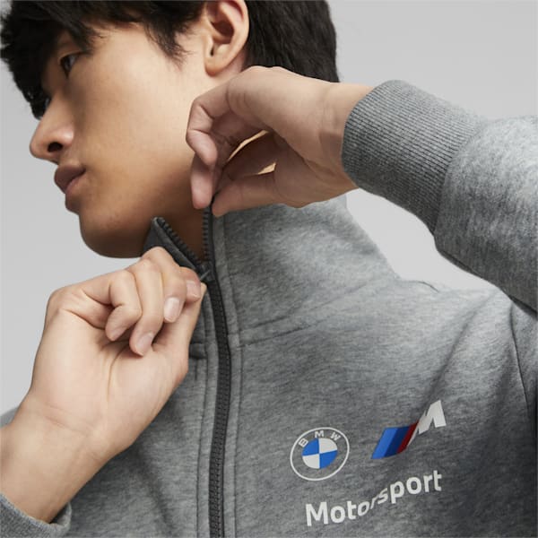 BMW M Motorsport Fleece Men's Jacket, Medium Gray Heather, extralarge-IND