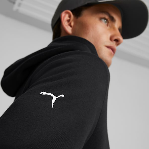 BMW M Motorsport Essentials Fleece Men's Hoodie, Puma Black, extralarge-IND